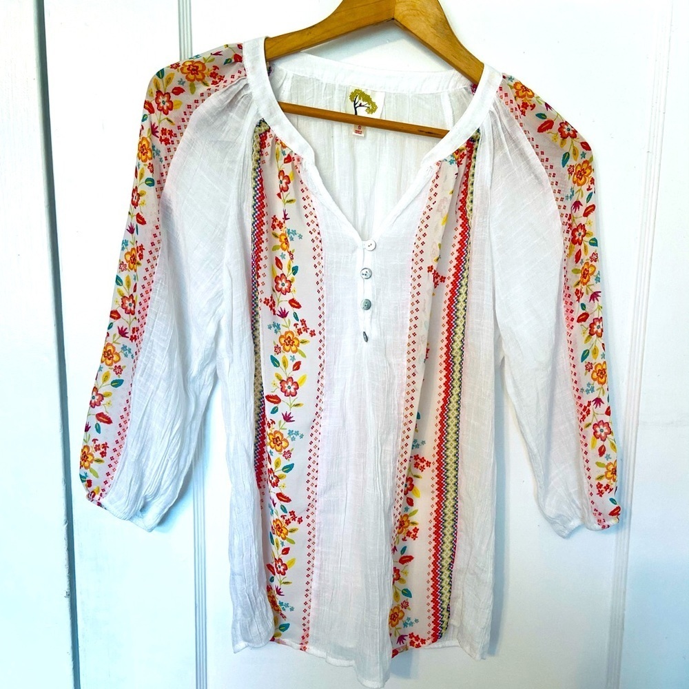Fig and Flower Blouse Size Small